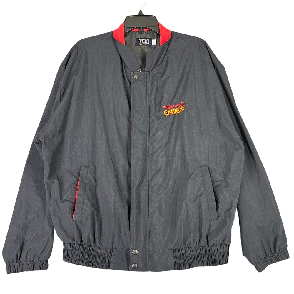 Vintage 90s‎ Vantage Aeroquip Express Bomber Jackets Windbreaker L Mens USA made